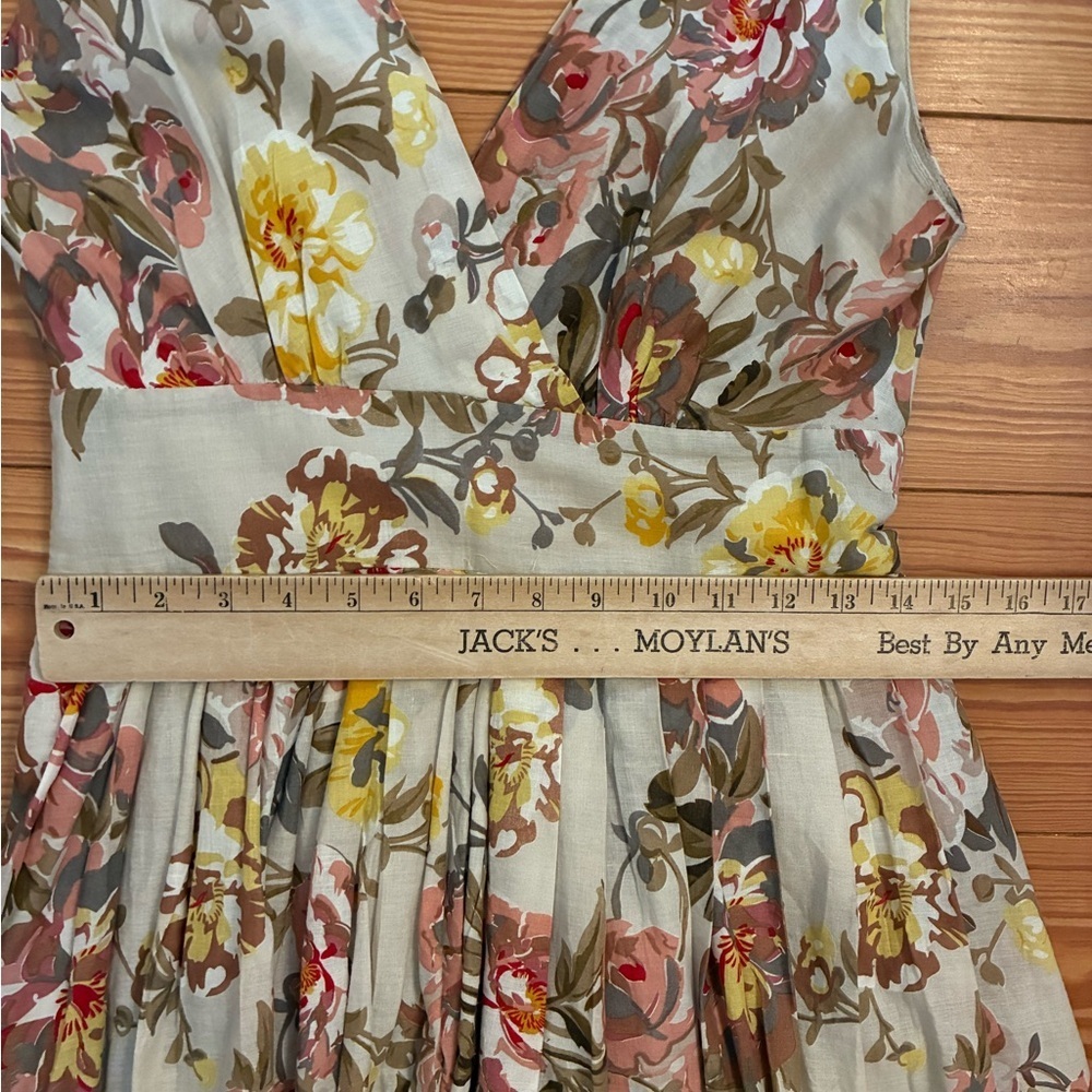 Arueh Floral Cotton Dress – romantic vintage inspired size medium 100 % cotton - Picture 6 of 10